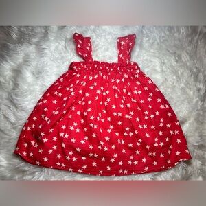 Red Star Print Dress